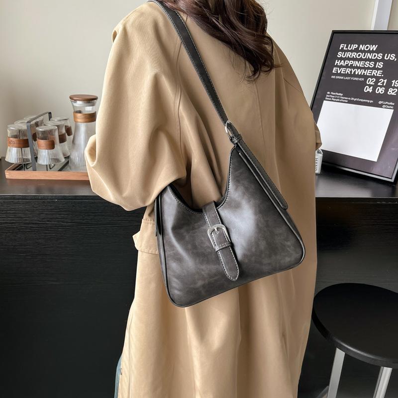 2025 new women's bag personalized large capacity underarm bucket bag feeling women's retro shoulder messenger bag