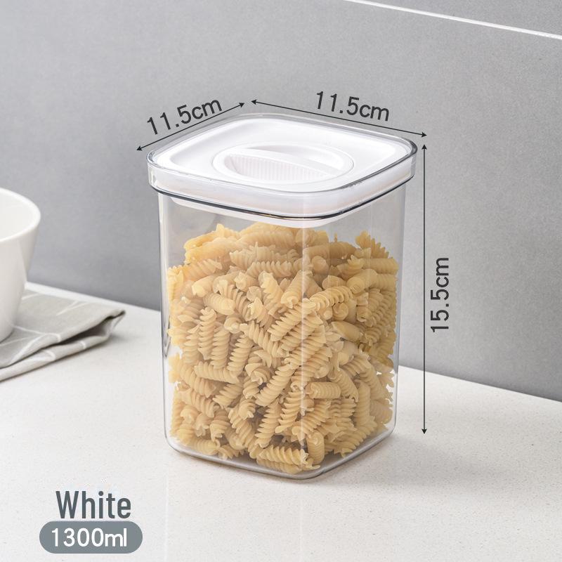 Food-Grade Transparent Plastic Storage Jar - Sealed for Kitchen Snacks & Grains