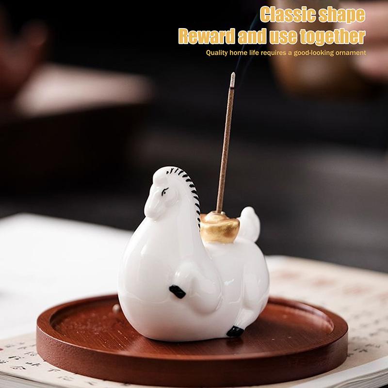 Horse-Shaped Shaped Incense Burner Stick Holder Animal Shaped Home Vintage Incense Holders