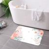 Watercolor Surround Floral Entry Door Mat Entryway Anti Slip Floor Mat Macaroon Color Soft Warm Decorative Carpet