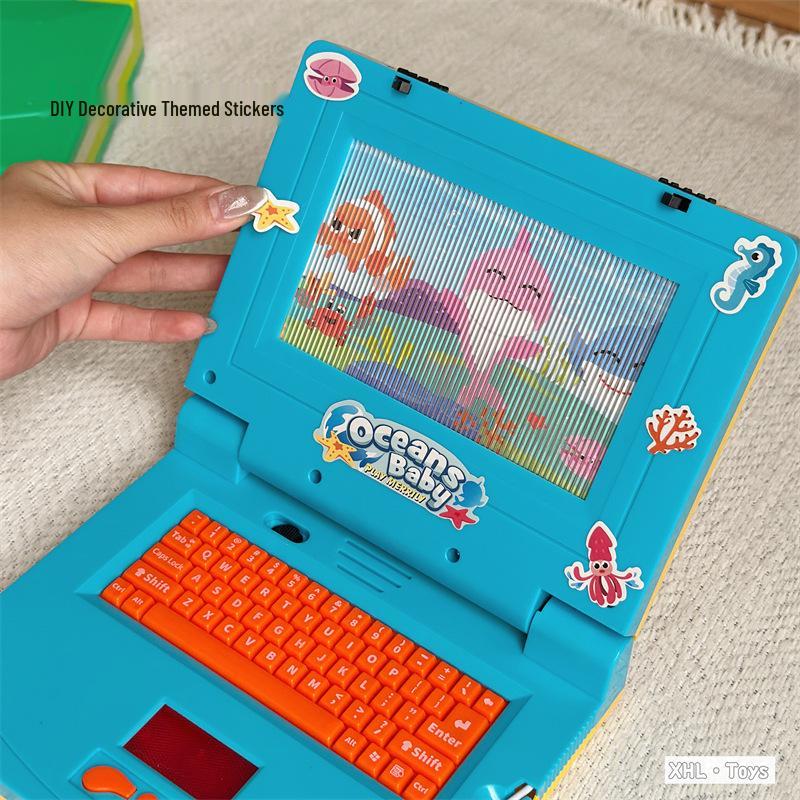 Cross-border Kids' Light-Up Music Notebook: Educational English Version Toy