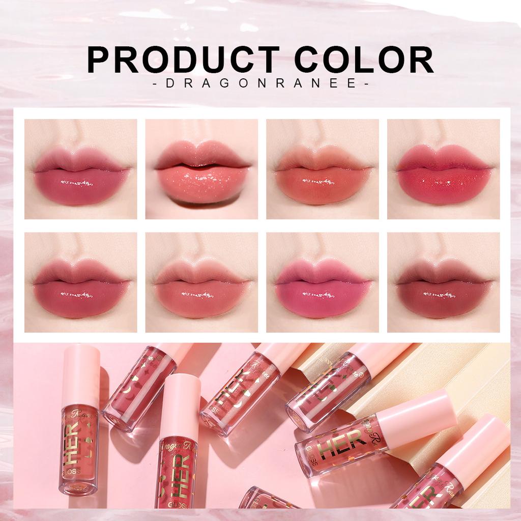 8 Colors Mirror Pearl Lip Gloss Long-lasting Moisturizing Shine Glitter Lip Glaze Waterproof Glass Liquid Lipstick Women Makeup