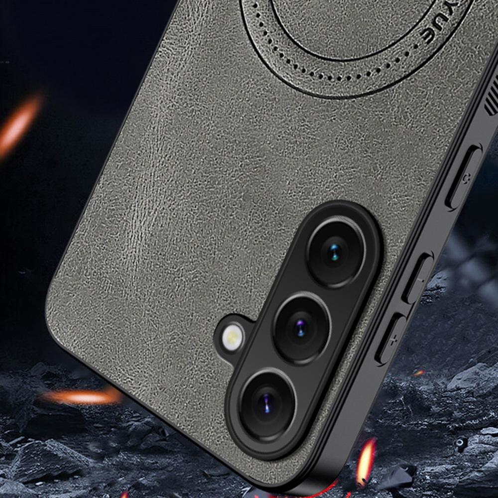 For Samsung Galaxy A36 5G Magnetic Case Nappa Texture PU Leather TPU Phone Back Cover