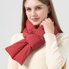 Autumn Winter Down Scarf For Women Girls Soft Cross Solid Colors Waterproof Plush Scarves Lady Warmer Neck Protection