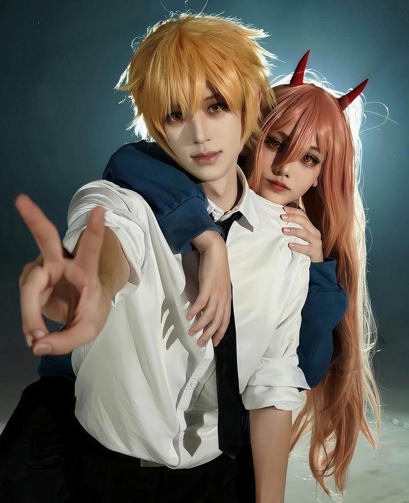 Nou-satsu Denji Cosplay Devil Hunter Suit for Adults, Halloween, Cultural Festivals, and Parties (Denji, Size L)