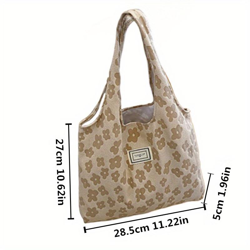 

Commuting Stylish Embossing Tote Bag, Daily Versatile Shoulder Bag, Original Design Cloth Handbag , Casual Underarm Bag 28.5x27x5cm