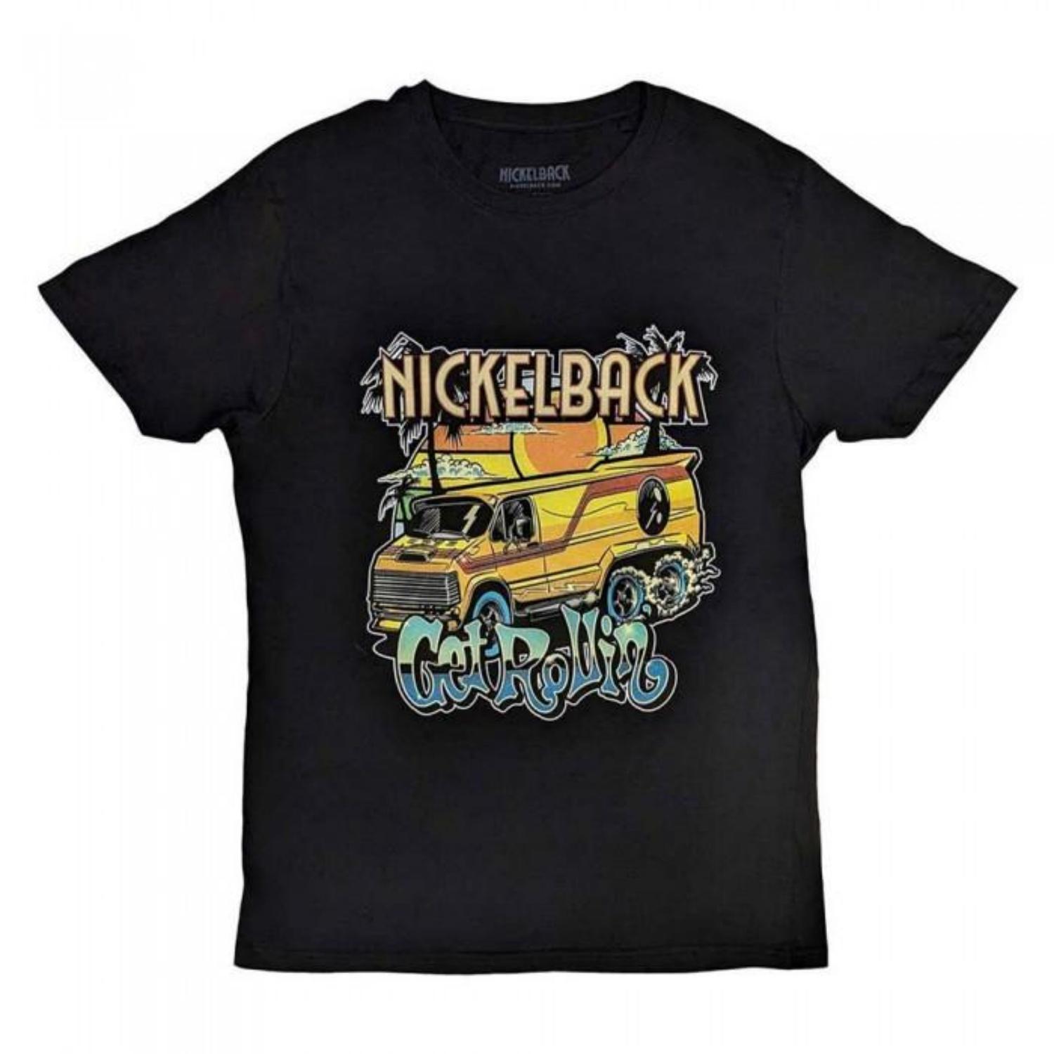 Nickelback Unisex Adult Get RollinÂ´ Cotton T-Shirt S чёрный