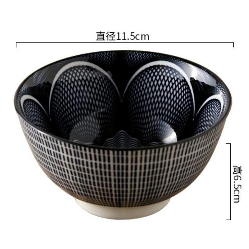 4,5 tums japansk keramisk risskål för porslin, hushåll, kök, restaurang, rund, skållningsfri nudelsoppaskål, ny 2025