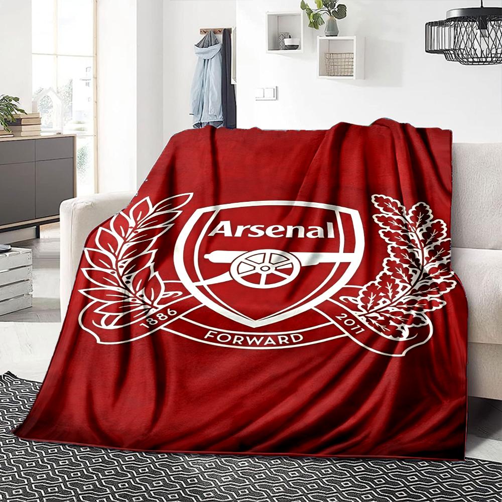 Arsenal Crest Blankets Flannel Printed Breathable Warm Throw Blanket for Home Office Bedspreads 0708a33
