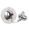 Boat Fuel Gas Deck Fill with Keyless Cap 38mm Boat Fuel Deck Filler 1.5 Inch Stainless Steel Deck Fuel Filler Neck for