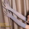 Ultra-Thin Fingerless Seamless Wedding Gloves for Women - Long Sun Protection, Anti-Snag Design