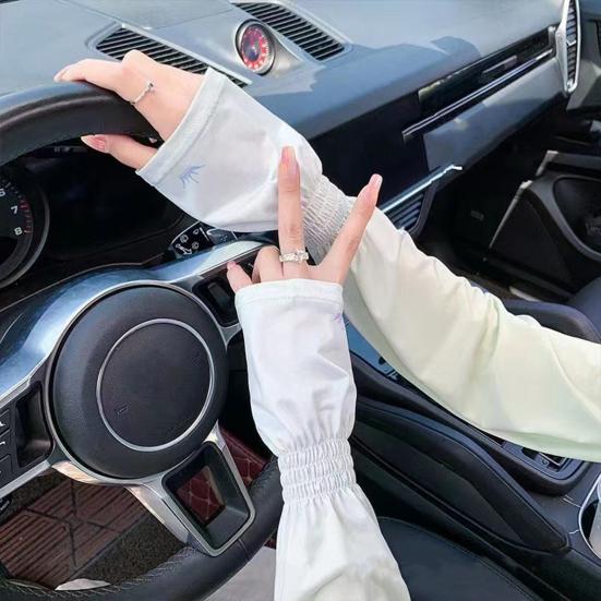 

1 пара чехлов на руки, градиентные цвета, защита от солнца, поглощение пота, модные баскетбольные рукава из ледяного шелка, принадлежности для велоспорта