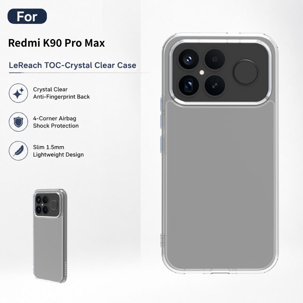 Clear Case For Redmi K90 Pro Max Camera Protection Anti-Yellow Anti-Fingerprint CA1000