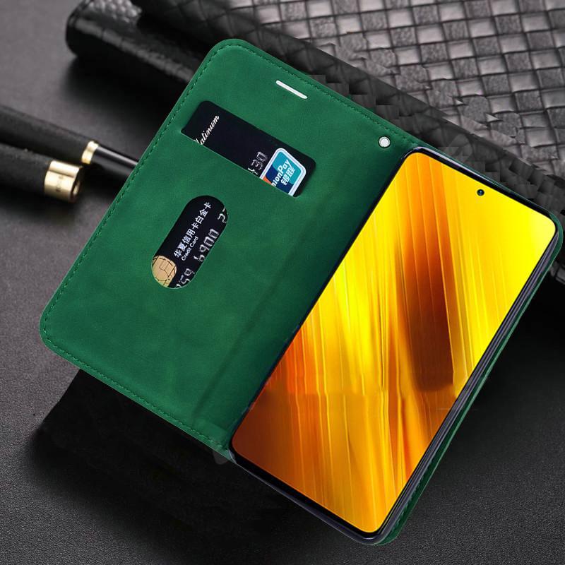 For Xiaomi Poco X3 NFC Case Luxury Flip Leather Soft Silicone Kickstand Book Cover For Xiaomi Poco X3 X 3 NFC PocoX3 Magnetic Wallet Phone Case Fundas