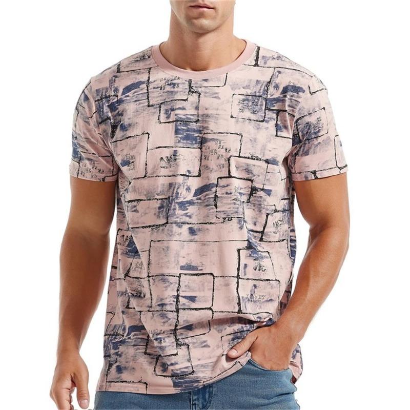 Summer Men's T-shirt Fashion Graffiti Pattern 3D Print Casual Loose Outdoor Boy Short Sleeve Tees Top Pullover Clothing