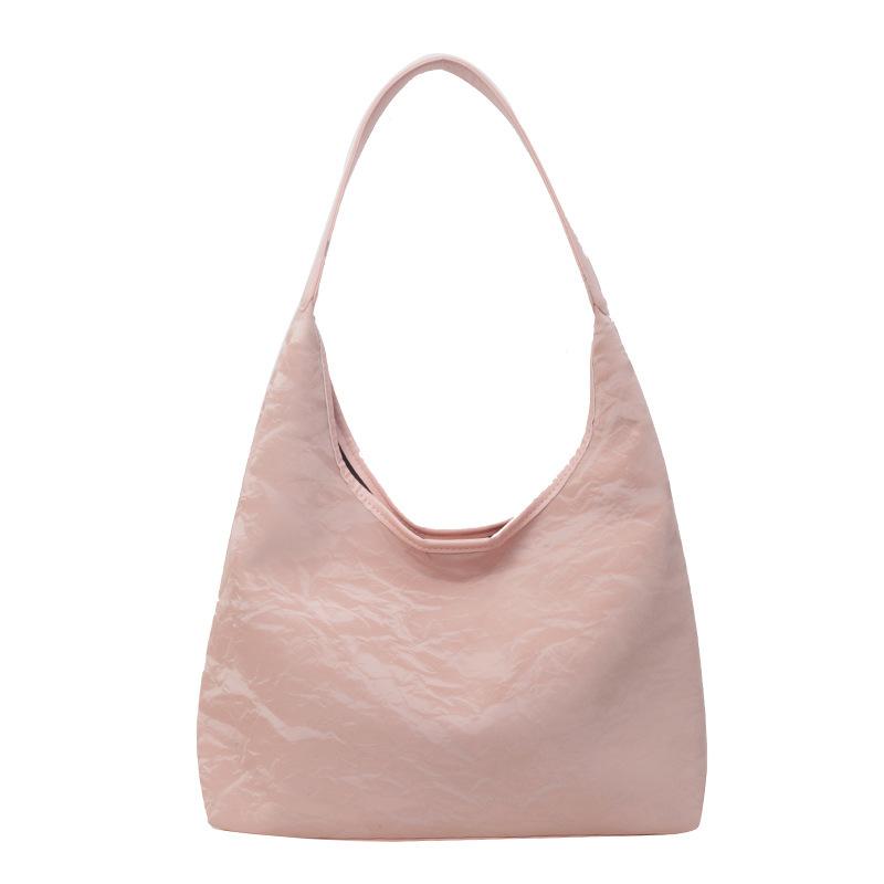 Simple Underarm Commuter Handbag Female Summer Fashion Student Class Tote Bag Textured Shoulder Bag