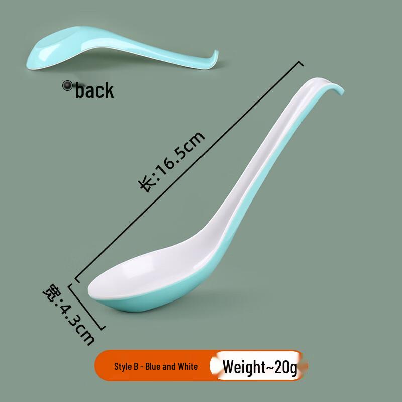 Two-Tone Melamine Long Handle Soup Spoons