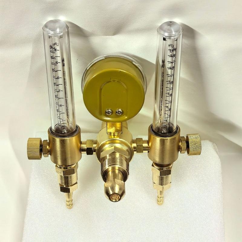 Heavy Duty Double Tube Argon Pressure Meter with Corrosion Resistant Brass Construction Pressure Instrument for Industrial