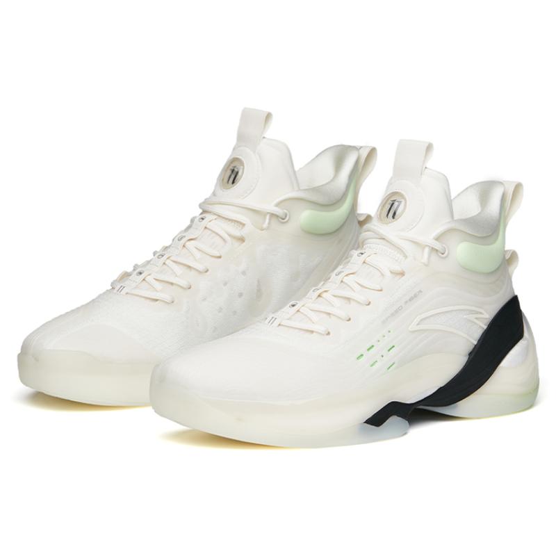 Anta KT7 Basketball Shoes Men's High Top White/Black/Green Sneakers 112141101-2