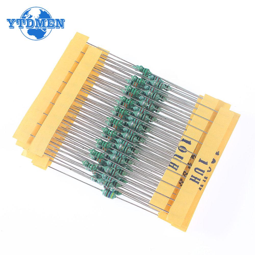 120pcs 0307 Inductor 1/4W 0.25W Color Ring Inductor Assortment Kit 1UH 10UH 22UH 33UH 47UH 100UH 150UH 220UH 330UH 470UH 560UH