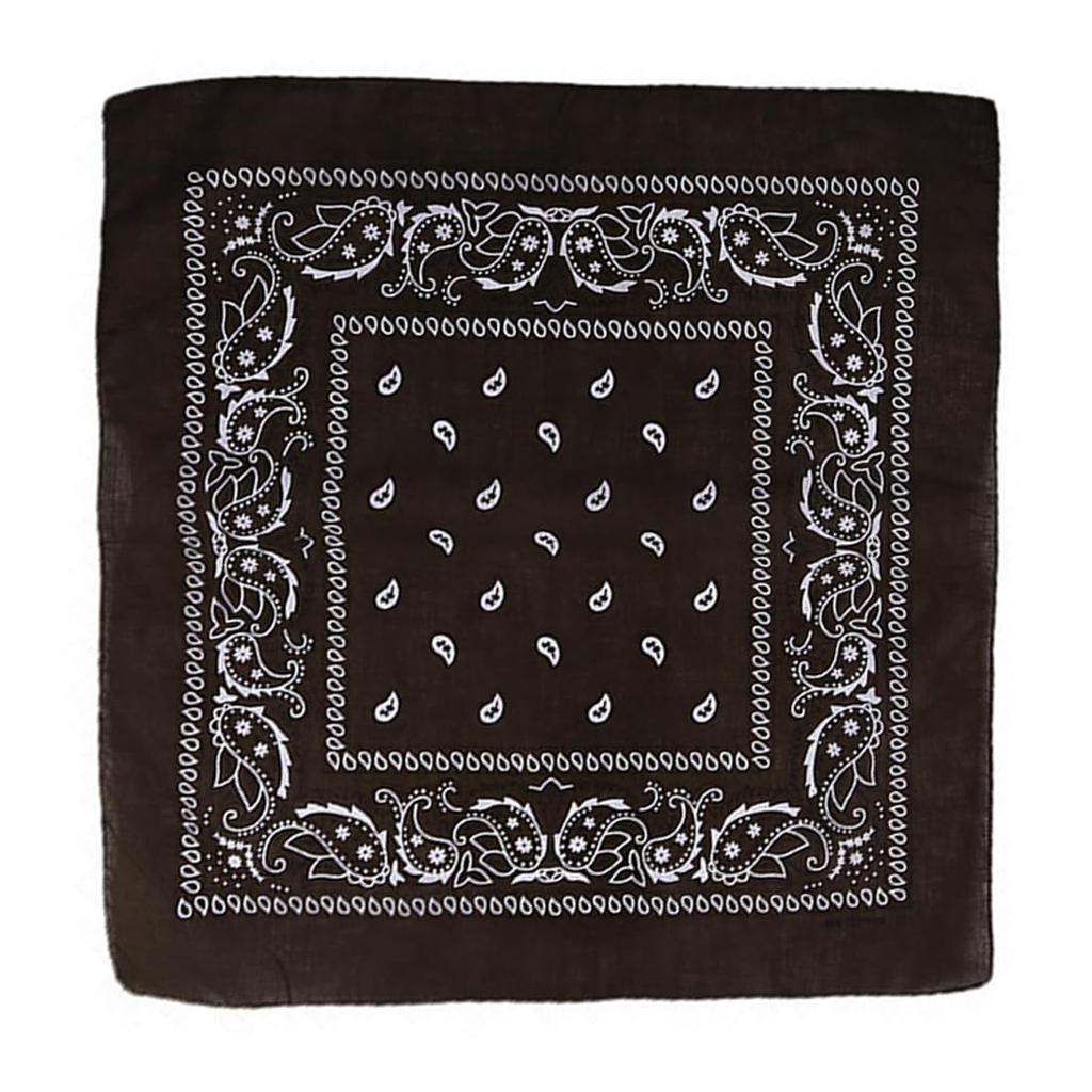 Trifong Bandana Brown Paisley Handkerchief Adults Cotton 100% Cotton Cashew Pattern Bandana Men's Unisex Braun 55cm x 55cm