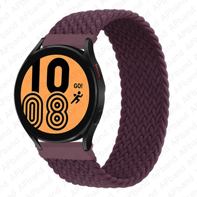 20mm 22mm Band for Samsung Galaxy watch 6 7 4 5 pro active 2 Gear S3 braided solo loop bracelet correa Huawei watch GT 2 3 strap