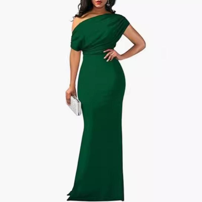 Frühlings Damen Elegantes Ärmelloses Schulterfreies Langes Formelles Partykleid