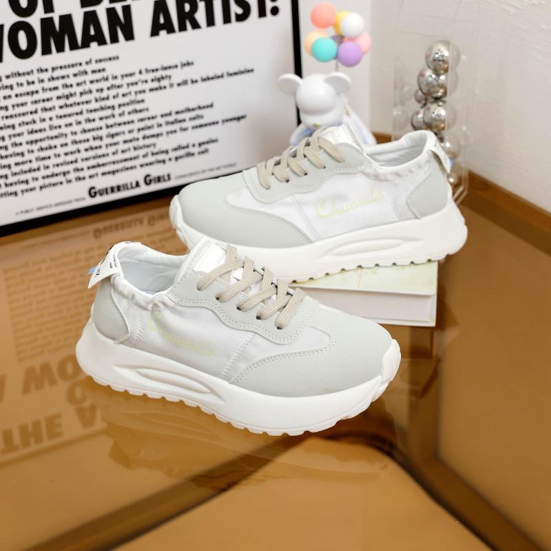 2024 New Summer Women's New Fashionable Breathable Sports Lace-up Shallow Thick-soled Casual Shoes Zapatillas De Mujer