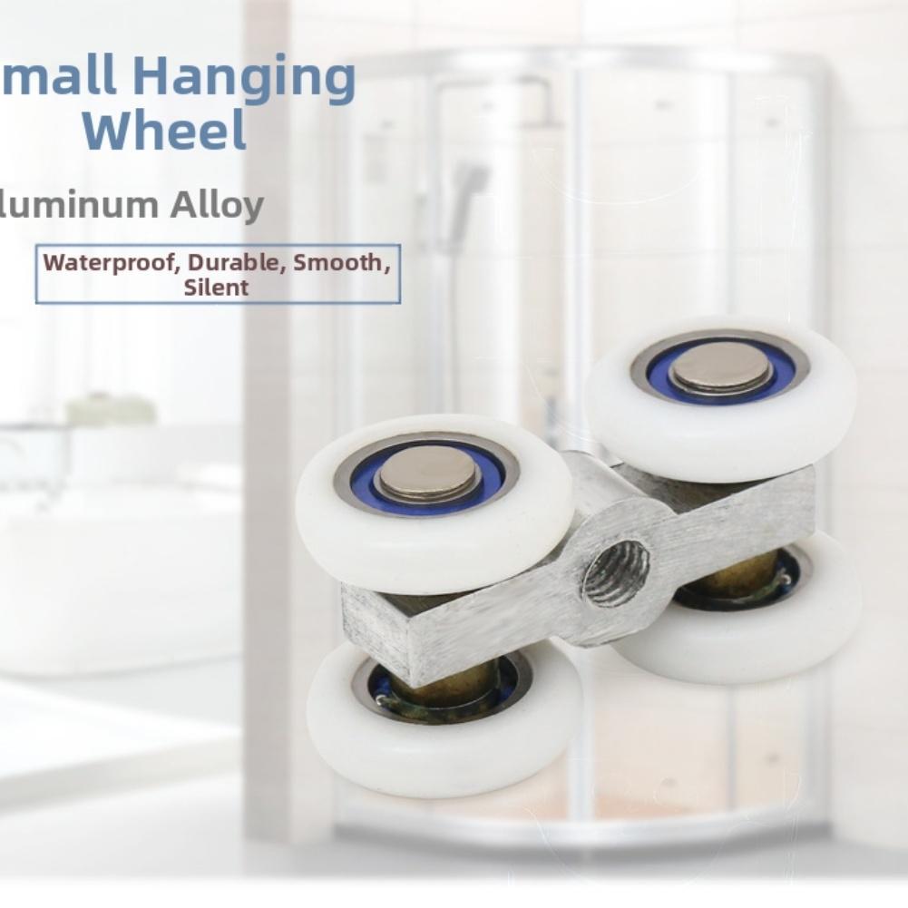 8pcs Shower Room Small Hanging Pulley Sliding Door Rollers Bathroom Glass Door Roller Home Hardware Accessories