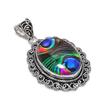 Natural Dichroic Glass Gemstone 925 Sterling Silver Jewelry Pendant 2.25" ETC-14008