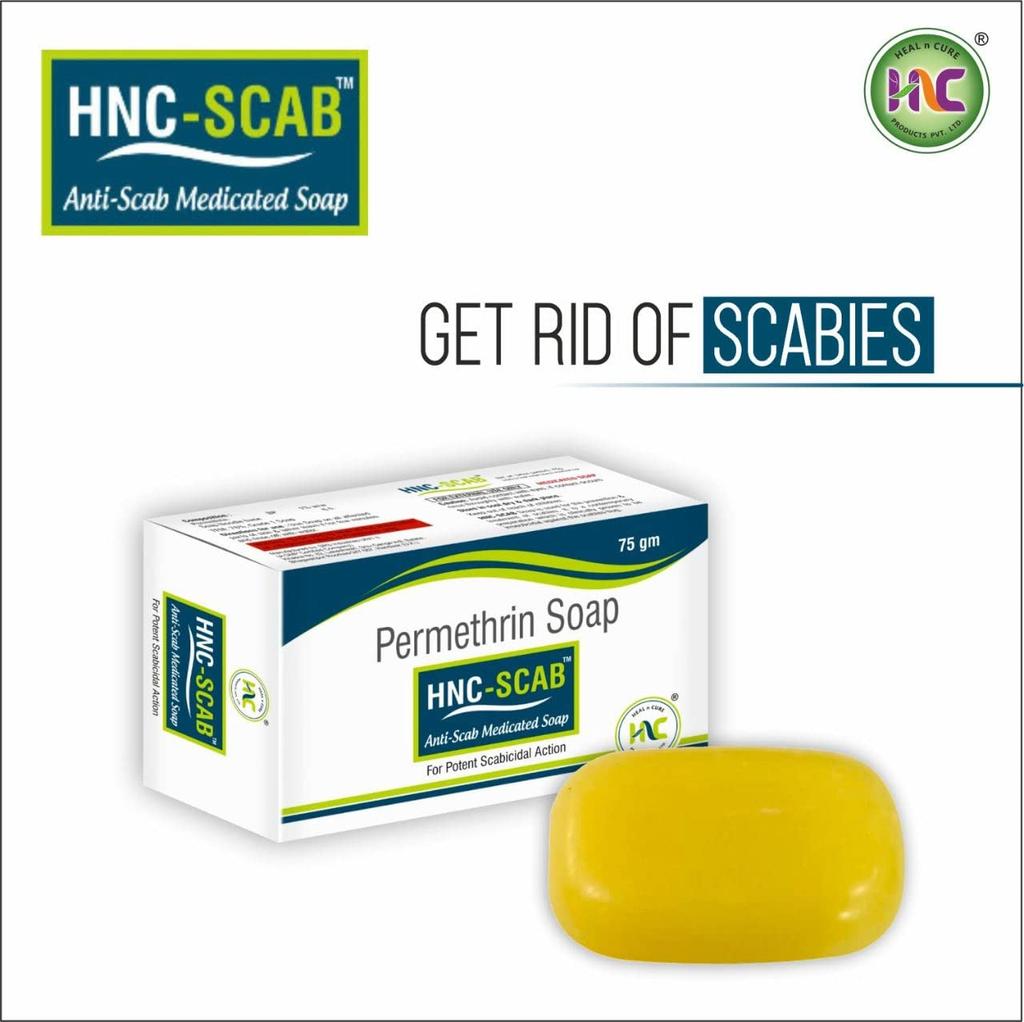 Scab Permethrin Soap 75g | Anti-Scab Medicated Soap | Effective Treatment for Scabies & Skin Mites (Pack 0f 2)