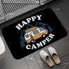 Joyful Camping Car Design Door Mat Cartoon Style NonSlip Entrance Rug for Living Room Bedroom Nursery Garden Balcony Sunroom