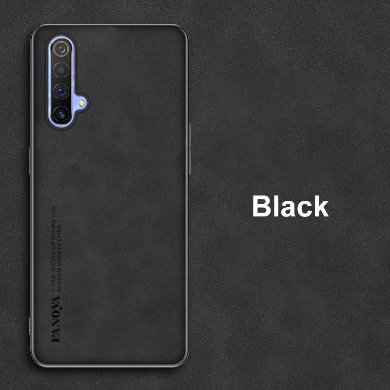 Luxury PU Leather Case For Realme X3 SuperZoom Back Cover Matte Protection Silicone Phone Case For Realme X50 Pro RealmeX3 Coque