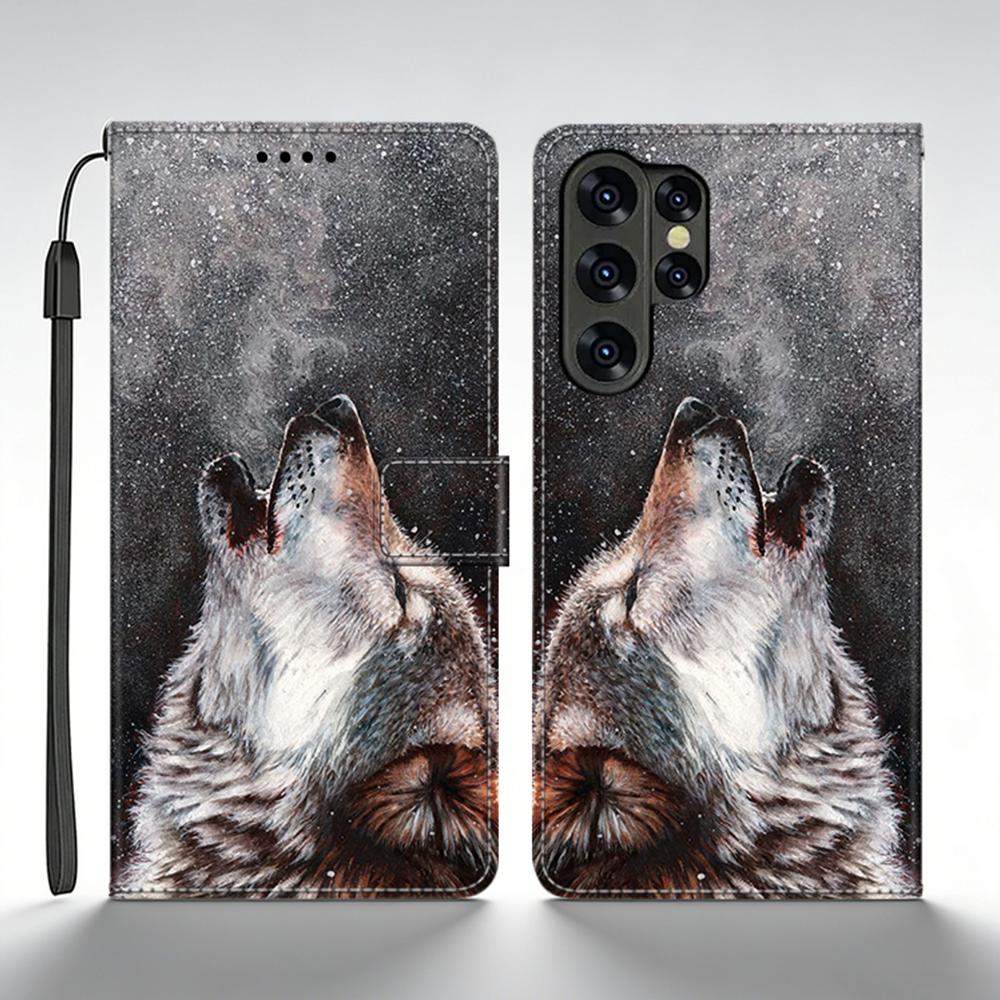 For Samsung Galaxy S25 Ultra Case Leather Wallet Flip Case For Samsung S25 Ultra Case SM-S938B Back Cover Printed Coque Fundas