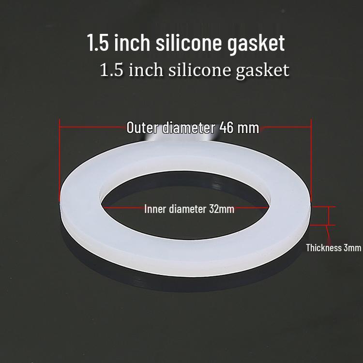 Rubber Flat Washer Gasket, 55MM OD, 42MM ID, 2-Inch Drain Pipe Silicone Seal Ring.