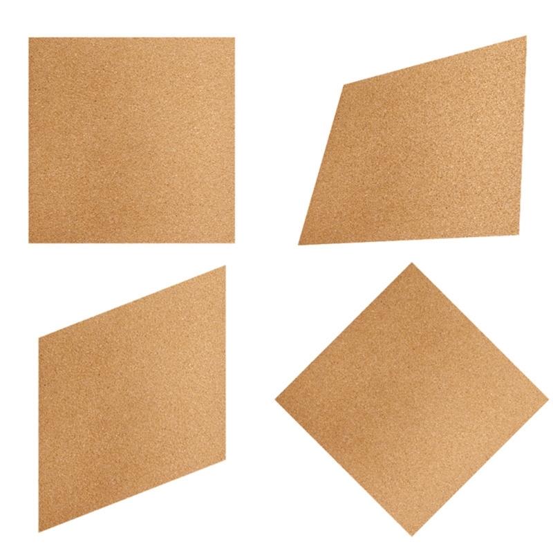 4Pcs 300X300mm Cork Paper Board Tiles Wall Decorative Panel Creative Message Display Notice for H2D 3D Printer