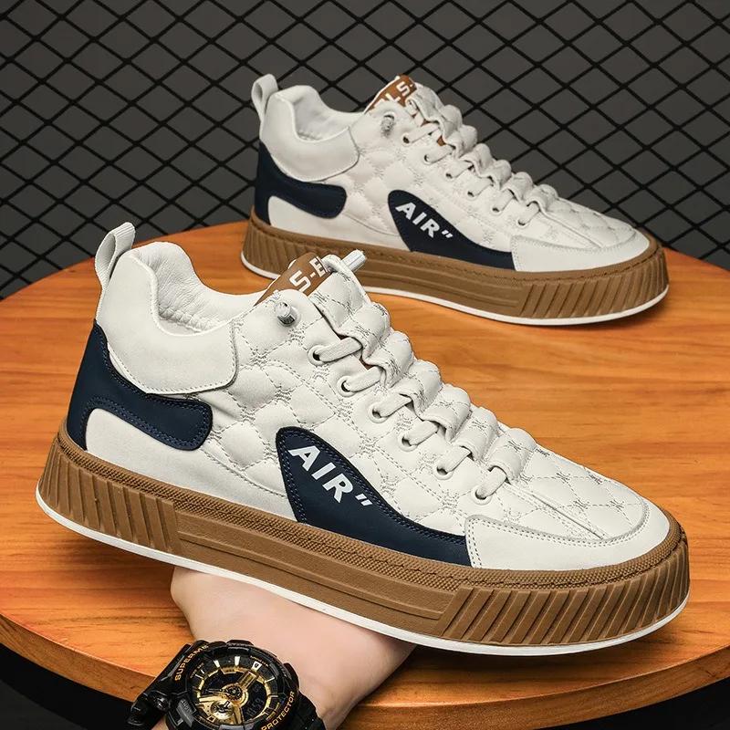 Pánské boty Módní elastický pásek Luxusní platformové tenisky pro muže Vysoká kvalita Pánská venkovní ležérní obuv Pánská ležérní vulkanizovaná obuv