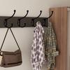 10 Pcs Bathroom Bedroom Coat Single Hook Towel Hanger Holder Black Wall Clothes Hook Wall Mounted Dual Coat Hook Rack