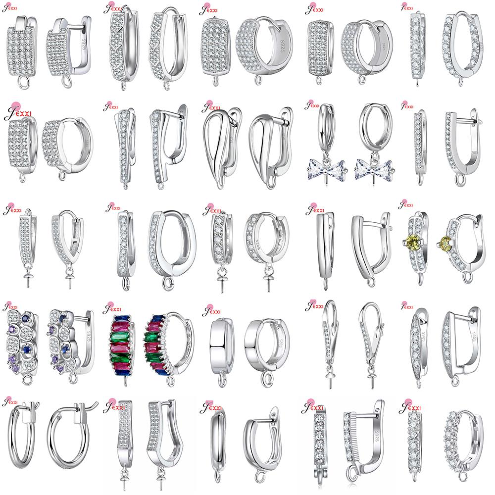 Marcatura Gioielli Fai da Te Argento 925 Componenti per Orecchini in Cristallo Chiusure Ganci Per Donne Accessori Fatti a Mano Economici