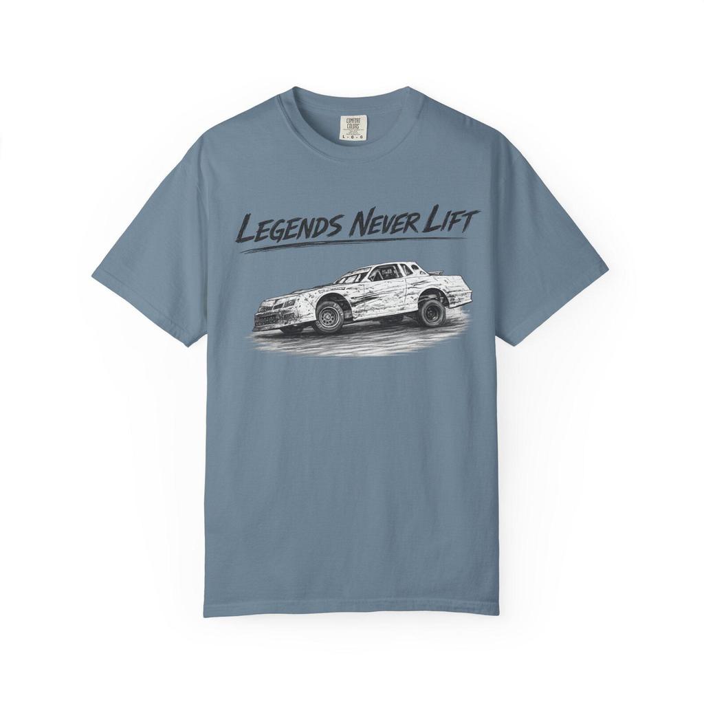 Legends Never Lift Street Stock Racing Car sketch T-Shirt | vintage race car tee Dirt Track Racing