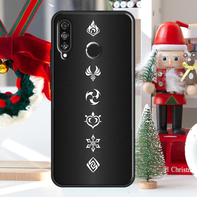 Genshin Impact Elements For Huawei Nova 7i 8i 11i 12i 12s Y73 Y70 Y90 Y60 Y72 Y61 Y91 9 10 SE P30 Pro P40 Lite Case
