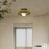 Nordic Minimalist Memphis Ceiling Lamp - French Retro Glass for Entrance, Hallway, or Balcony