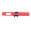 Scribing Ruler Aluminum Alloy Anti Slip Accuracy Pocket Ruler with Stop Woodworking Scribing Tools Red