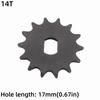 Black Motor Sprocket 10/14 Teeth Pinion Gear Durable Cast Iron Sprocket  Motor Mounting