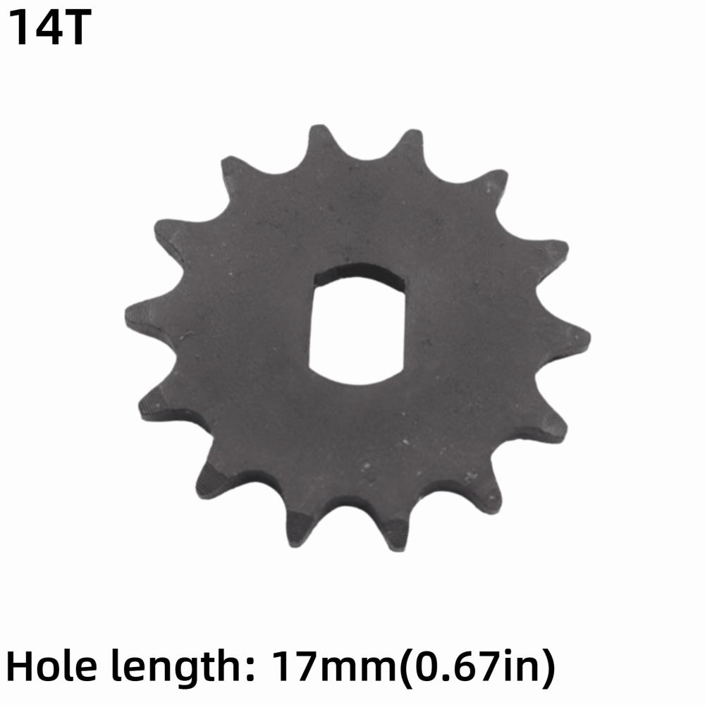 Black Motor Sprocket 10/14 Teeth Pinion Gear Durable Cast Iron Sprocket  Motor Mounting
