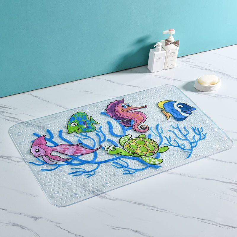 23 Pattern Cartoon Non-Slip Bathroom Mat PVC Bottom Suction Cup Shower Mat for Child Drainage Bath Pad Bathtub Mat Eco-friendly