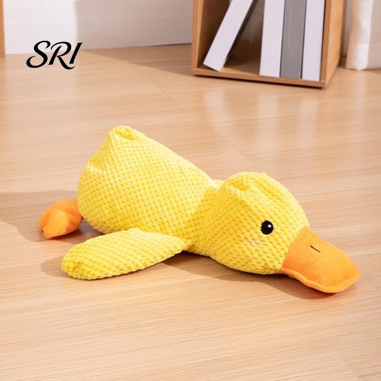 Durable Dog Chew Toy Toys Duck Shape with Sound Soft Bite-resistant Safe Odor-Free Interactive Stress Relief Plush for Home Puppy