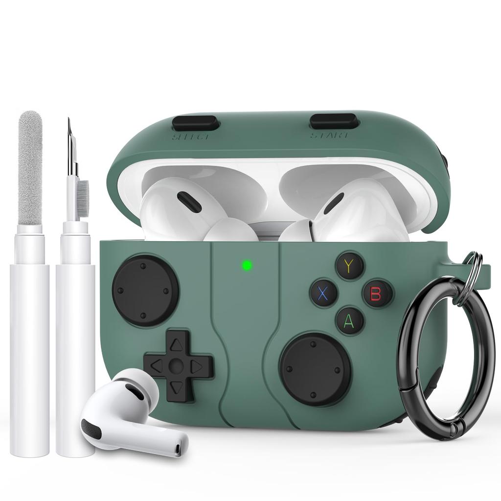 2026 Earphone Case for AirPods Pro 3/4 Retro Handheld Game Console Design Soft Silicone Protector Case Cover For Apple Airpods 4