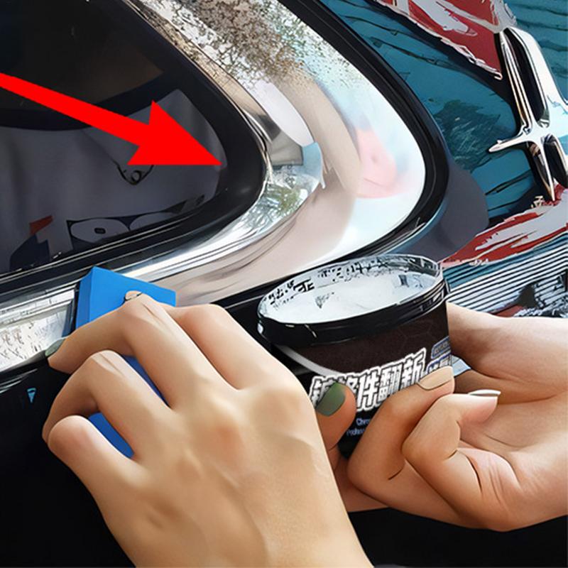 Chrome Rust Remover Car Chassis Restorer Metal Shine Renovation Compound for Door Handle Window Trim Chrome-Plated Repair Paste