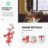 3 Pcs Decor Small Wintersweet Branch Hotel Decoration Simulation Red Dining Table Adornment Wedding Ornament